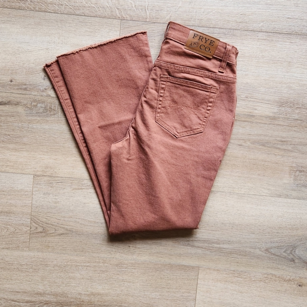 Frye and co women's jeans, size 6, color cognac - Picture 3 of 6